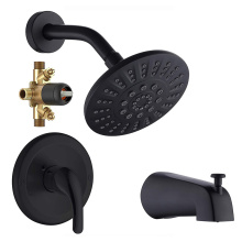 Faucet shower faucet dinding hitam dipasang keran mandi