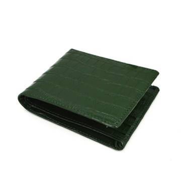 Nouveau portefeuille de bifold pour hommes en cuir de crocodile durable