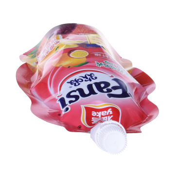 Tilpasset utskrift av plastvæske/melk/fruktjuice/tørr fruktemballasje med tut