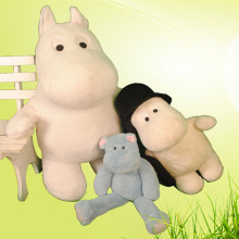 super soft short plush hippo plush toy