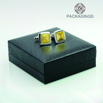Luxury square black cufflink box gift