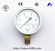 liquid filled but dry pressure gauge