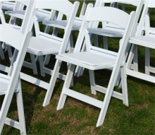wholesale white resin folding chair