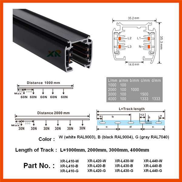 Three Phase lighting Track 