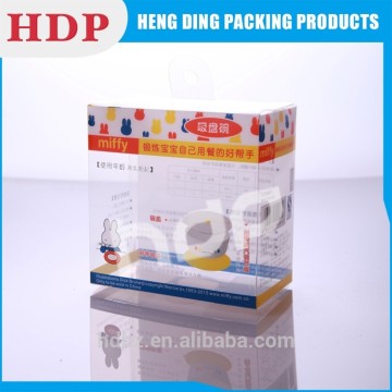 coloful pattern clear thin plastic box