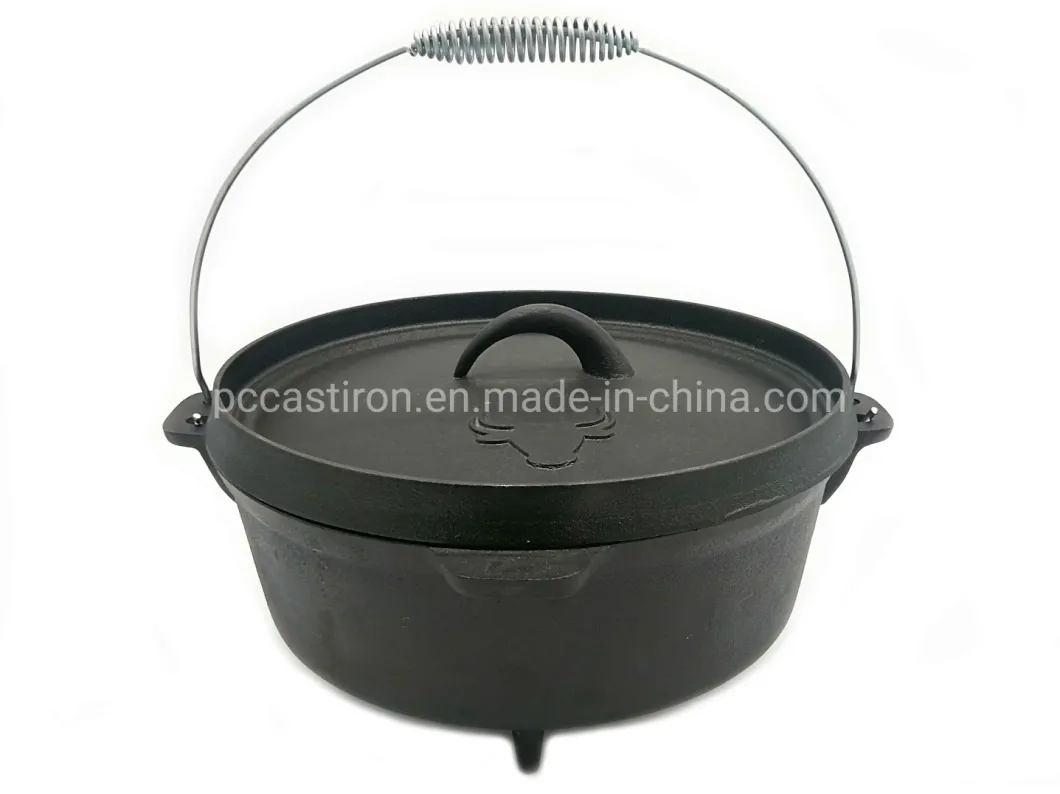 8qt 9qt 12qt 14qt Seasoning Cast Iron Dutch Oven Manufacturer in China