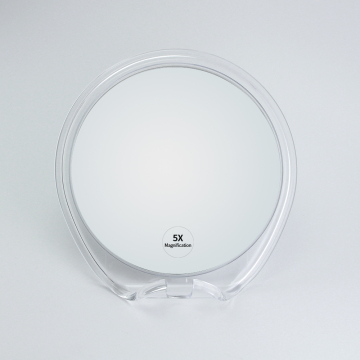 Anti-fog suction cup shower mirror