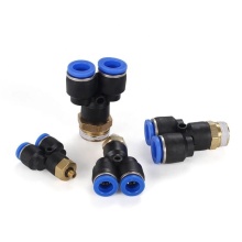 Plastic Three-Way Quick Connect Pneumatic Hose Fitting