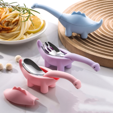 Cute Dinosaur Shape Silicone Baby Feeding Tableware Set