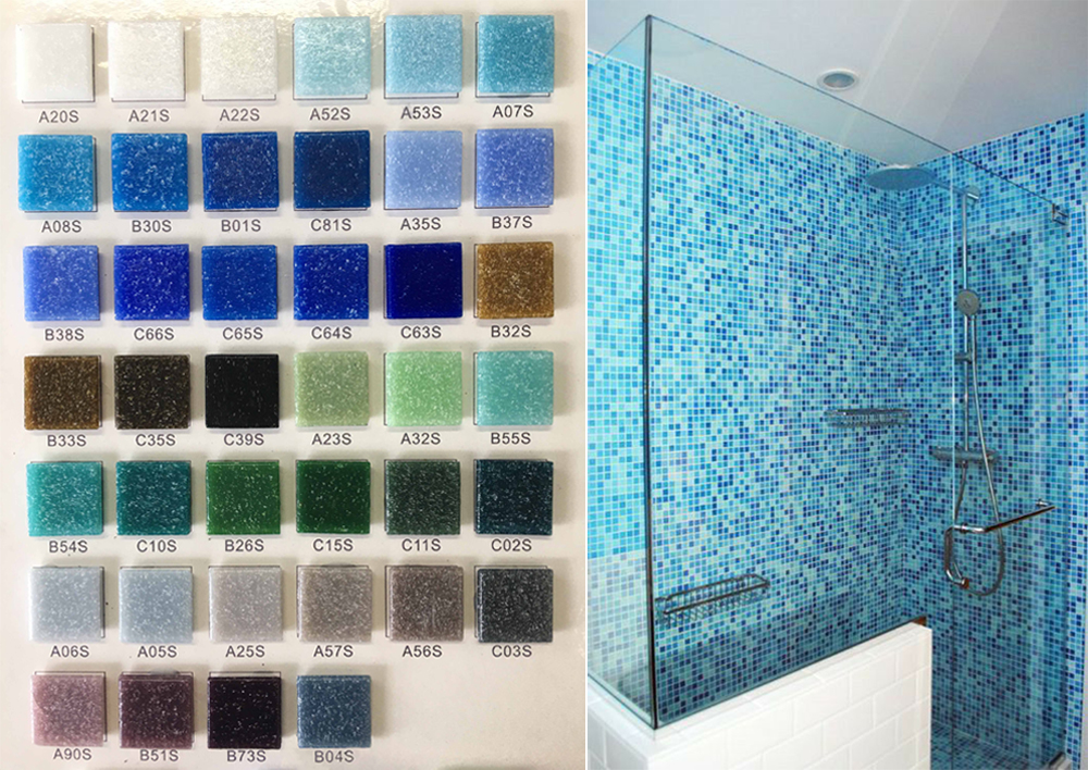 dotted glass mosaic