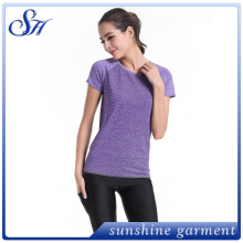 2016 short sleeve yoga t shirt and sport wear for women
