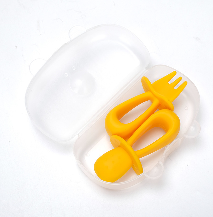 Silicone Baby Spoon Fork Set