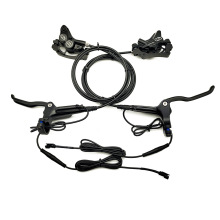 Electric bicycle brake four piston oil brake