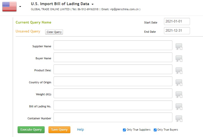 ม้วนดินสอ USImport Customs Data