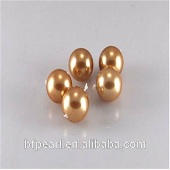 Half-drilled 10mm Round Shell Pearl Bead for Earrings or Pendent