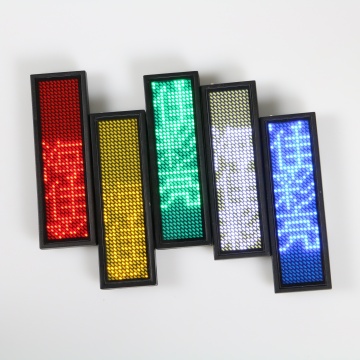 Multilingual Flashing Name Badge with Scrolling Message