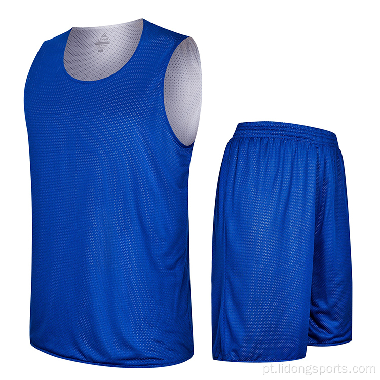 Jersey de basquete reversível barato camisas de basquete personalizadas