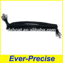 Export PVC jacket coiled cable with RJ45 connector