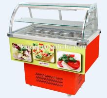 Double Temperature Salad Bar Display Refrigerated Counter