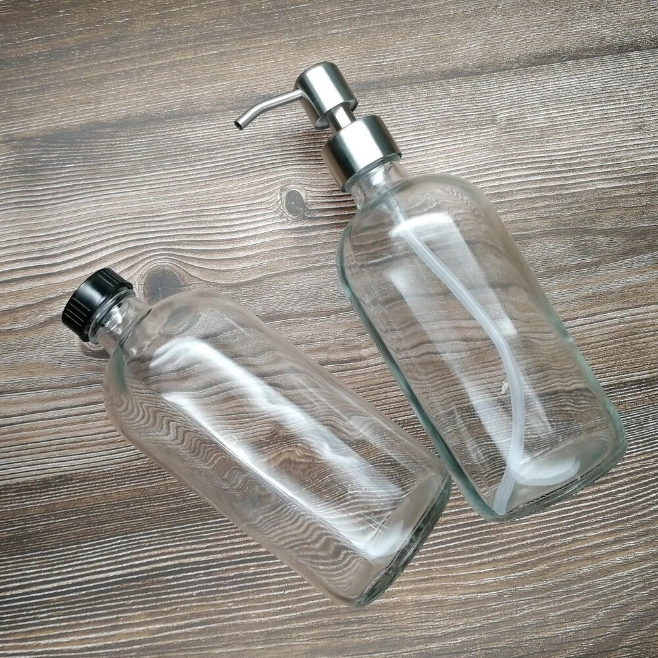 Manufacturers Wholesale Various Styles of Glass Bottles with Stainless Steel Pump