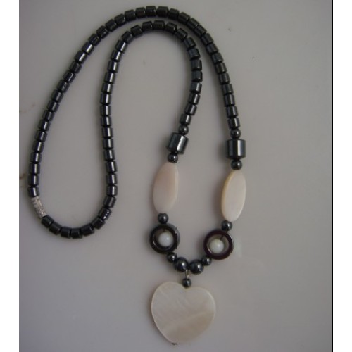 Hematite pearl Shell Necklace