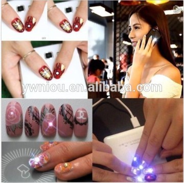 New arrival nail art LED NFC Nail Sticker plastic scintillators