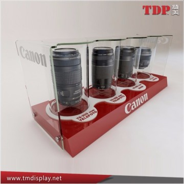 multi-section Acrylic camera lens display holder,camera display stand
