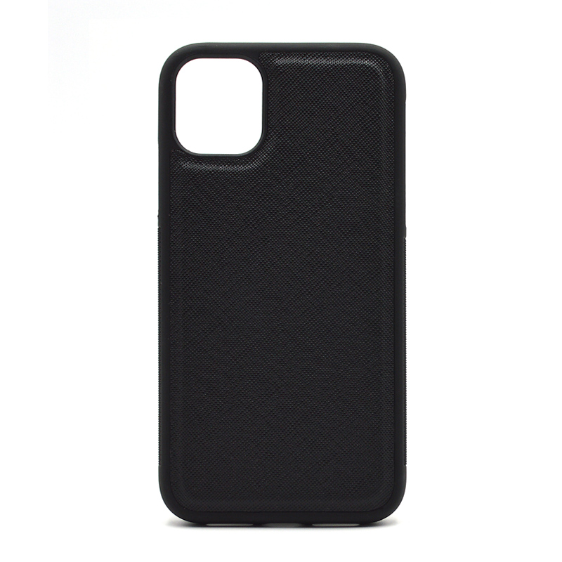 Capa de telefone de couro Saffiano personalizada para iPhone 11