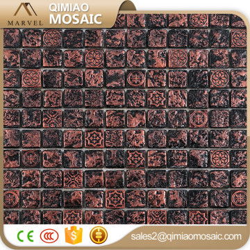 Home Decor Table Tops Dark Red Square Resin Mosaic In Tunisia