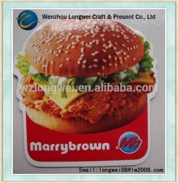 hamburger fridge magnet/handmade fridge magnet/ fridge magnet wholesale
