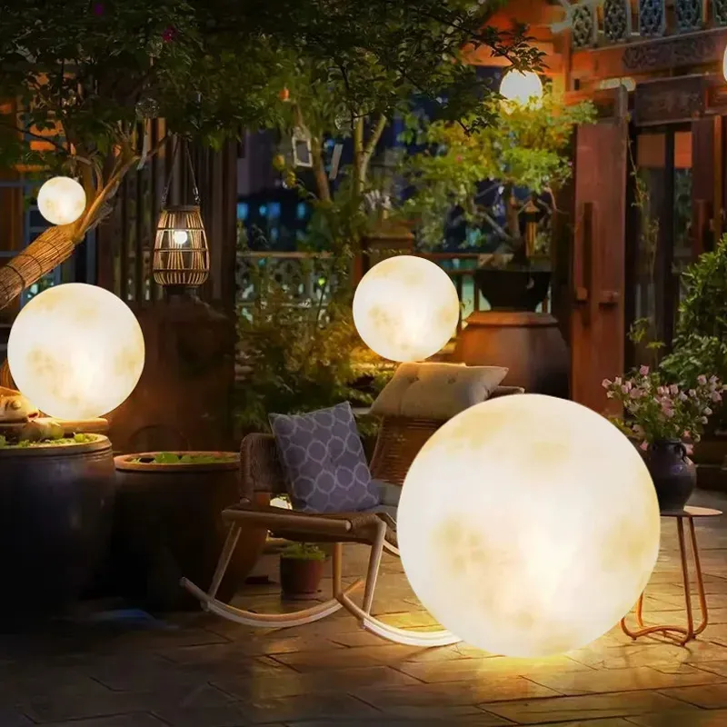 Eco-Friendly Round Solar Garden Light with Warm Glow