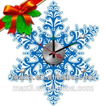 Beatiful christma's package festival creative wall sticker clock for decoration