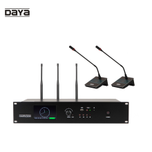 High Quality Wired 2 Channel Gooseneck Microphone Conference System Table Mic