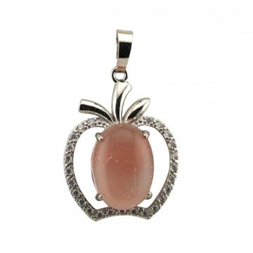 Gemstone Apple Charm Pendant Rhinestone Crystal Apple Shape Pendant for DIY Jewelry Making for Anniversary Gift Mother Day Gifts