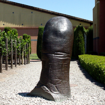 Garden decorative large bronze metal finger thumb sculpture