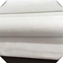 White Poly Cotton Blend Twill Weave Fabric