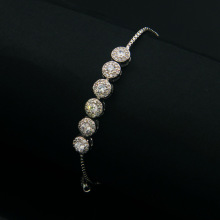 CZ Stone Chain Clover 18K Gold Plated Bracelet