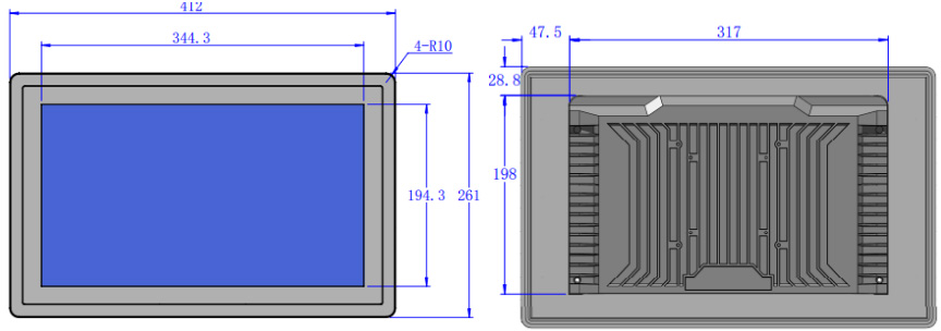 15.6 "Промышленный монитор 15.6" Industrial Monitor