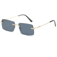 2023 Trendy Small Rectangle Frameless UV 400 Sunglasses