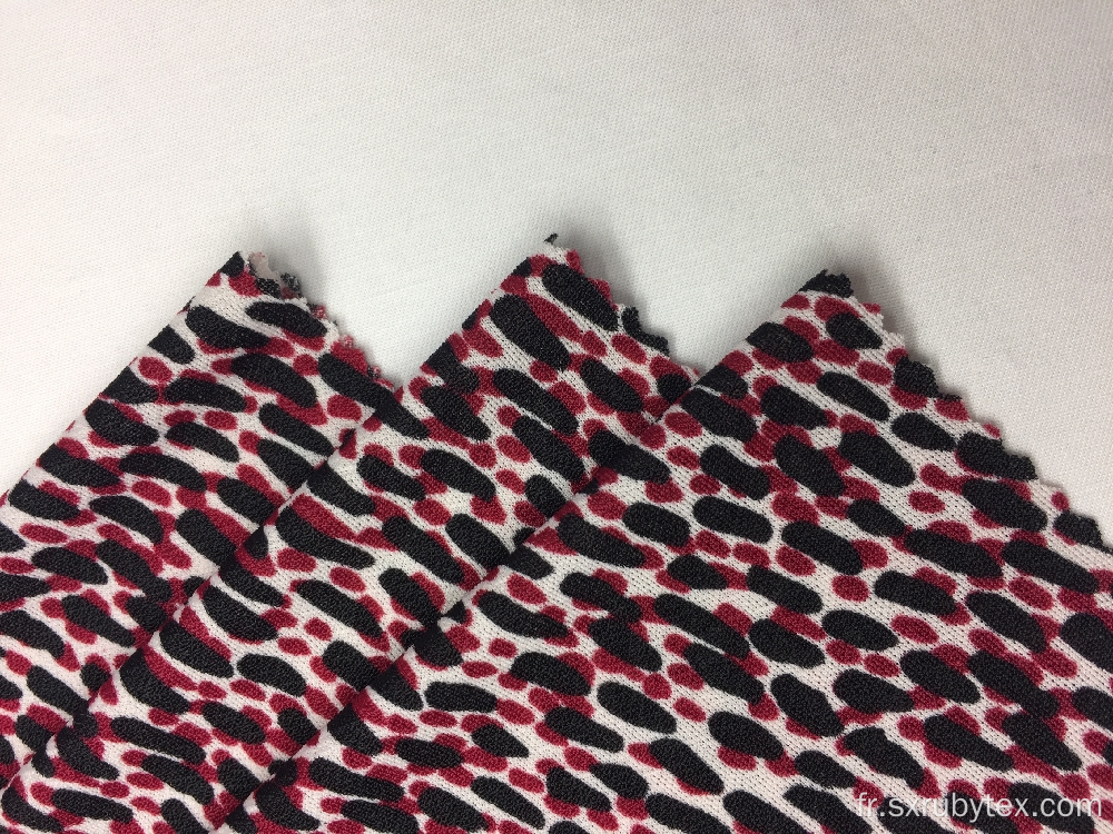 Tissu tricoté en crêpe de polyester et spandex