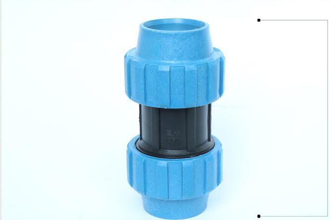 PE PP  Compression Fittings blue cap quick joint pipe fitting