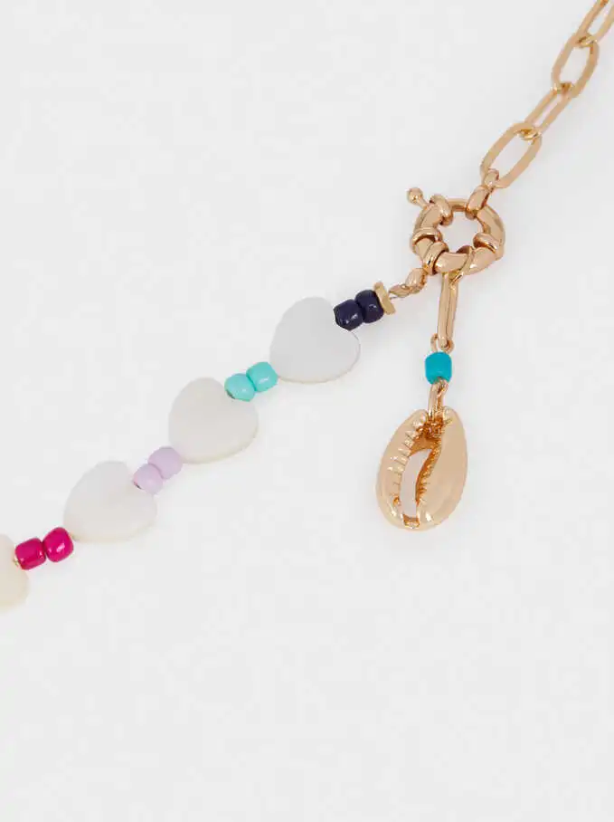 Wholesale Colorful Stone Short Combined Conch Pendant Necklace with Shell