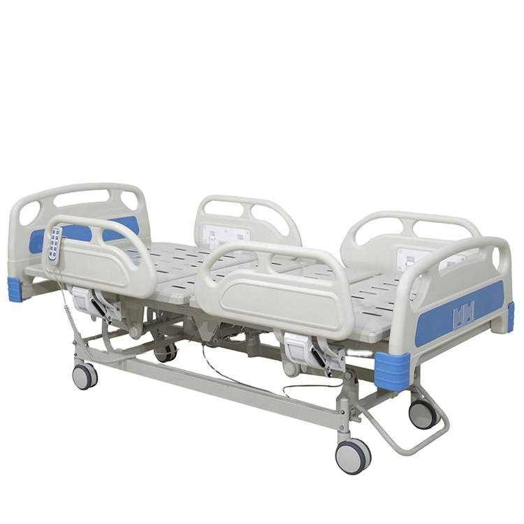 BT-AE011 5 function electric adjustable hospital bed medical intensive care ICU patient bed with ABS PP plastic rails price