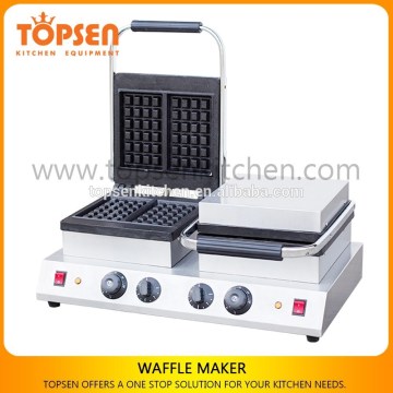 220v waffle maker with square shape, rectangle waffle maker,double waffle maker
