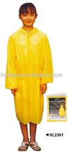 yellow children pvc raincoat