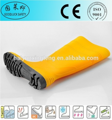 Yellow PVC Rain Boot heavy duty footwear