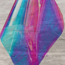 Película iridiscente de arco iris dicroico PET para caja de bolsas