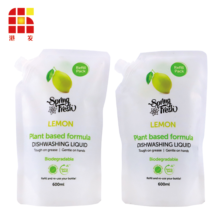 600ml Lemon Dishwashing Liquid Packaging Bag