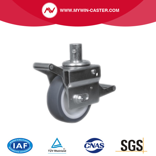 Brown PU Scaffolding Caster