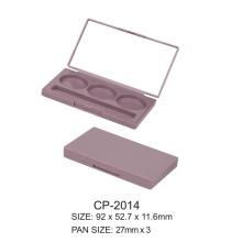 Mirror Square Plastic Eyeshadow Três Godets Compact Case